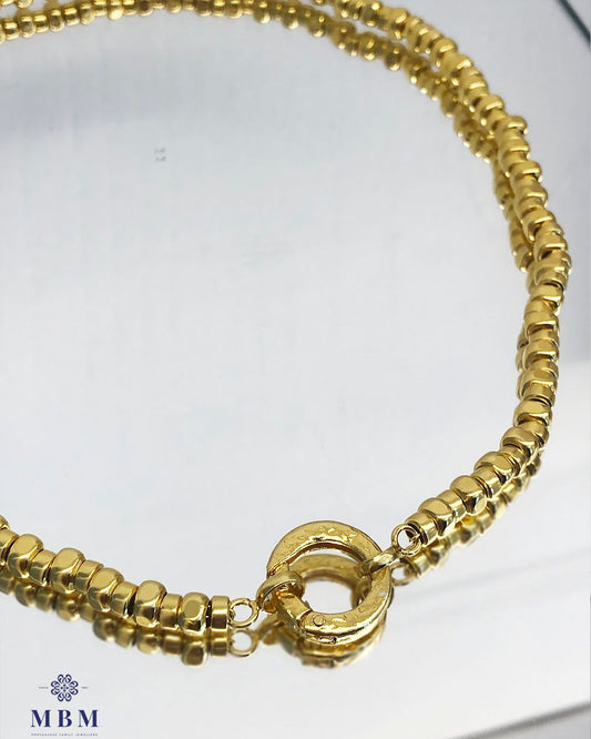 Colar pepitas em prata - maiores