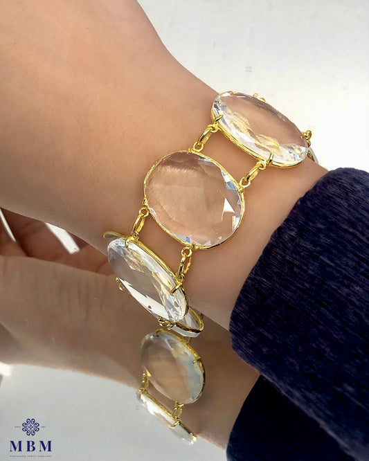 Silver bracelet with hydrothermal features