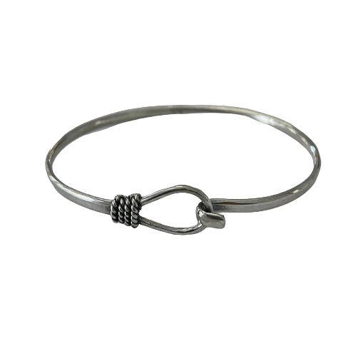 Pulseira prata "gancho"