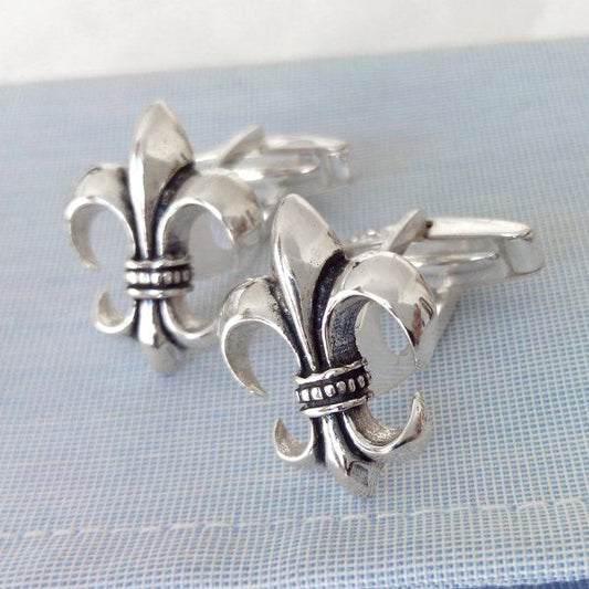 Botões de Punho Flor de Lis