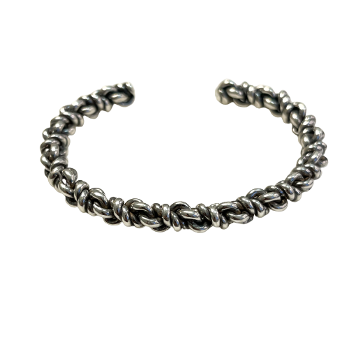 Twisted silver bracelet