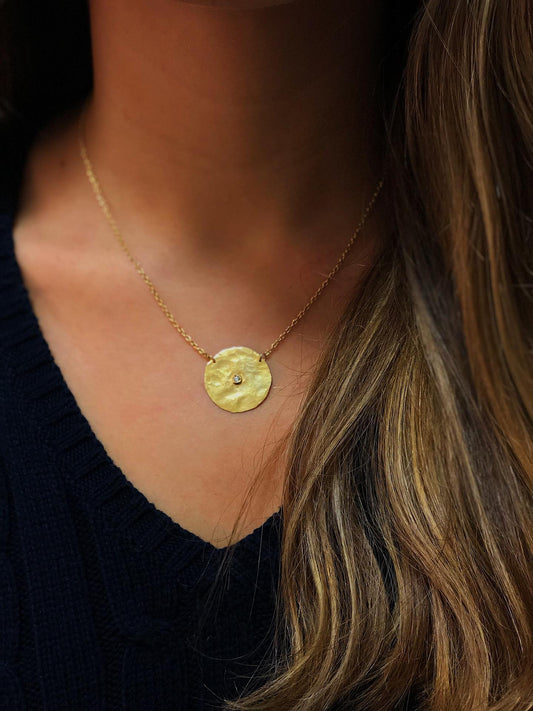 Colar 1 patela com zircónia