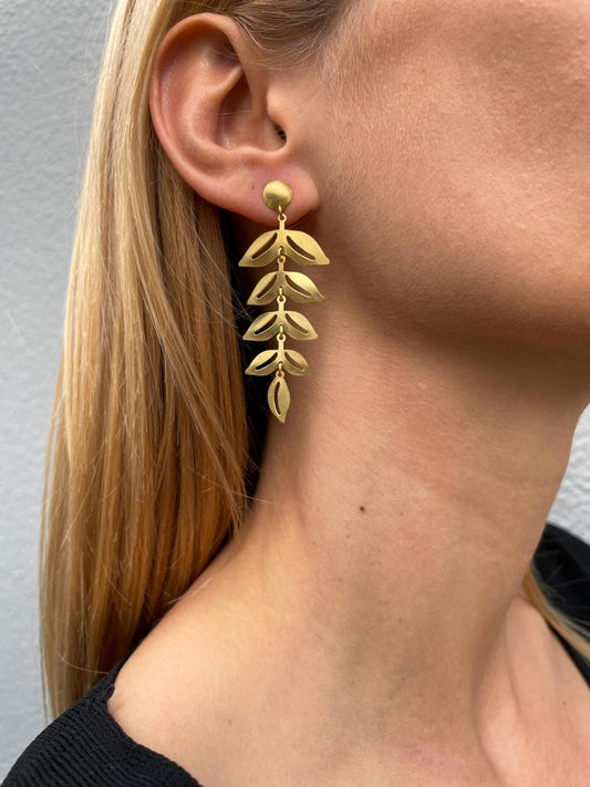 Brincos folhas