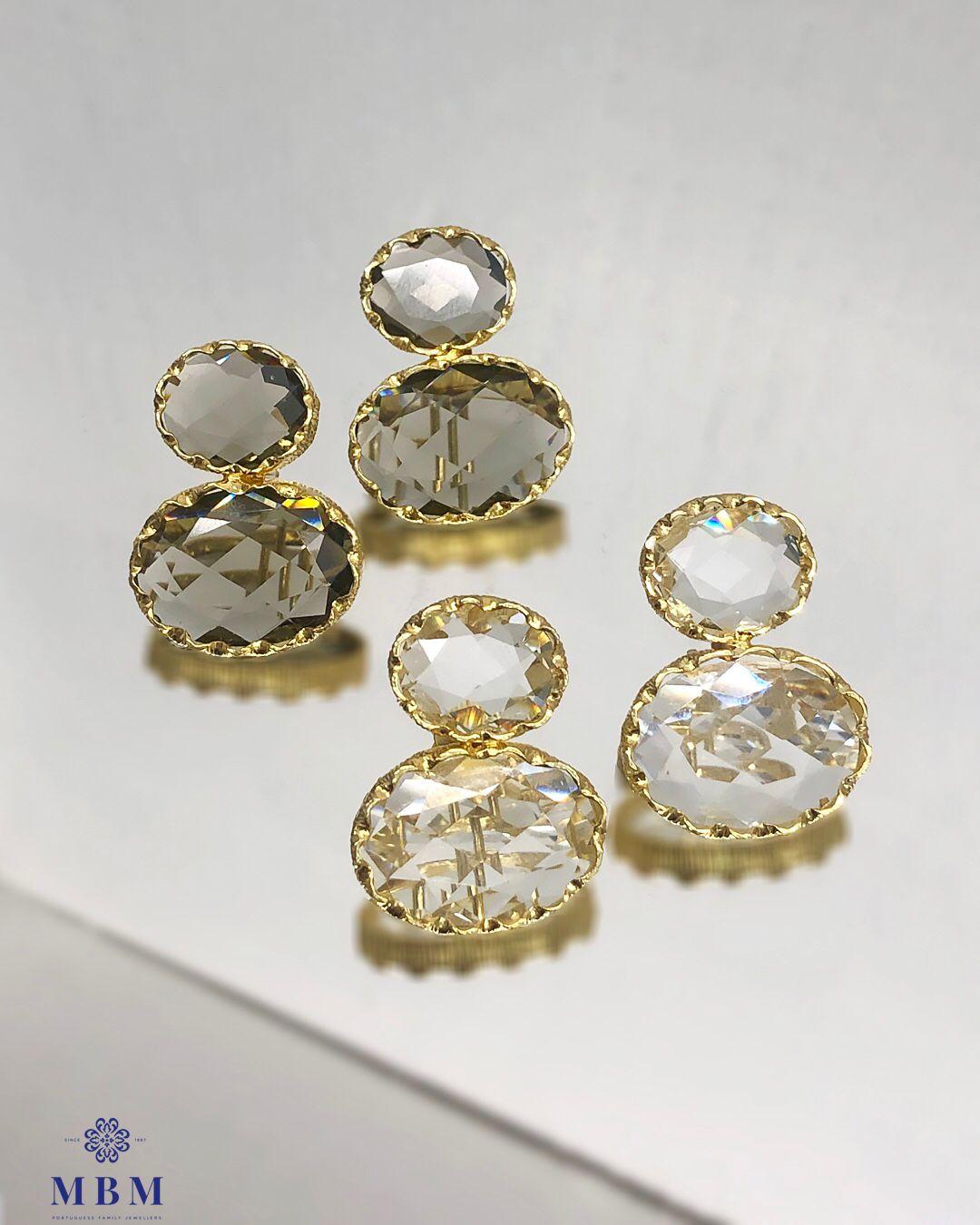 Brincos prata hidrotermais