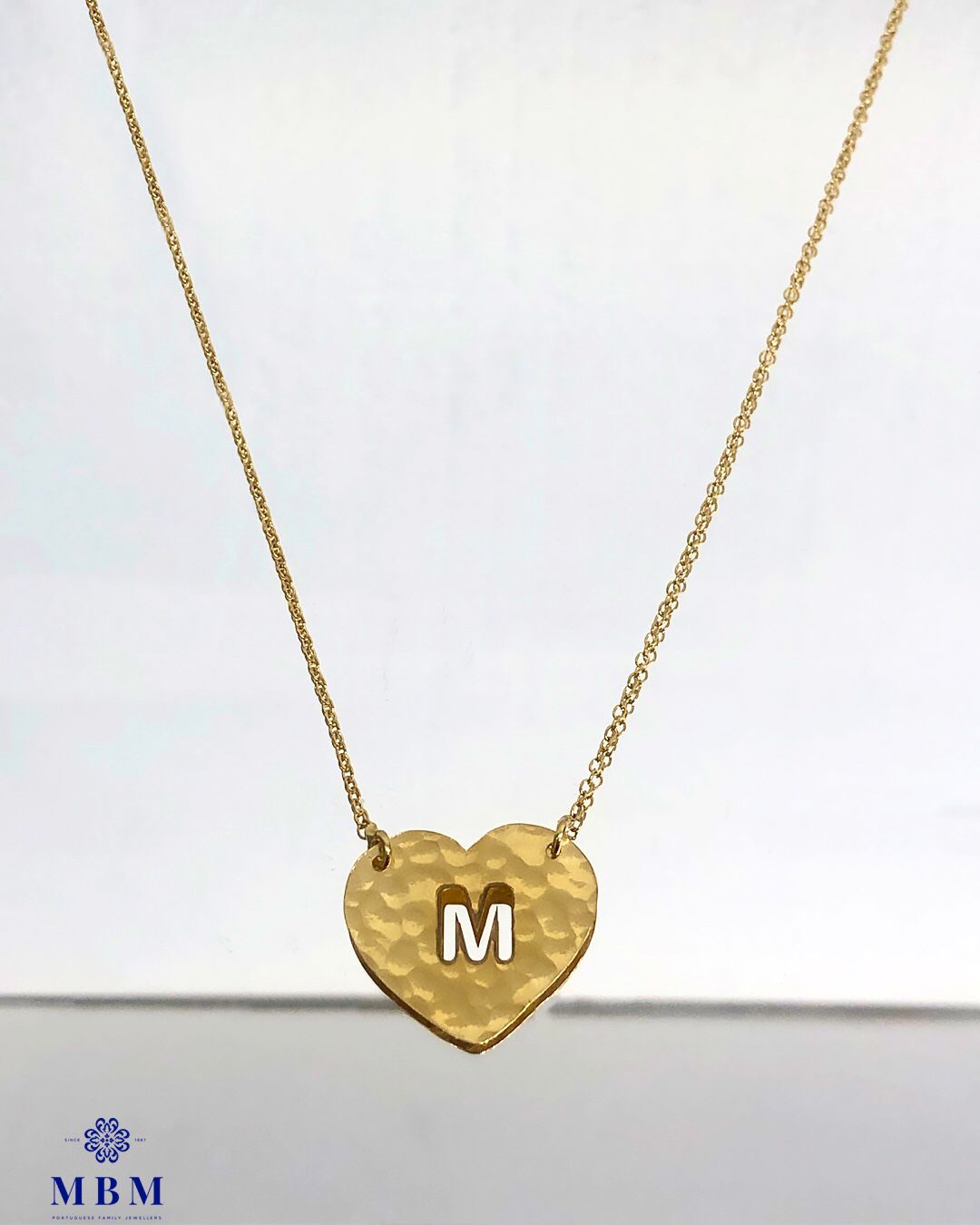 Heart necklace with letter