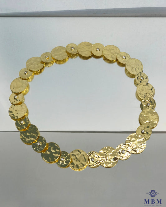 Colar patelas com zircónias