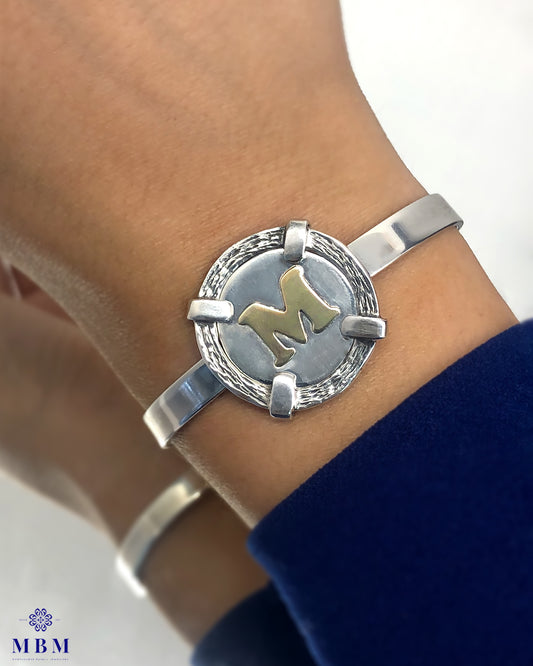 Escrava Personalizada em prata e ouro