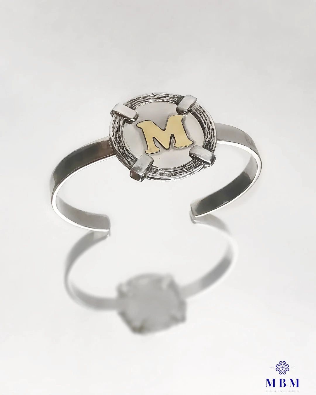 Escrava Personalizada em prata e ouro