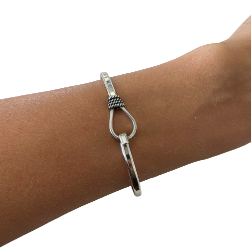 Silver "hook" bracelet