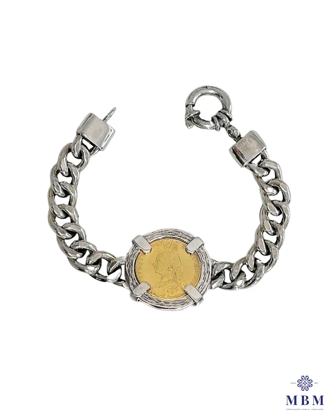 Silver bracelet - coin