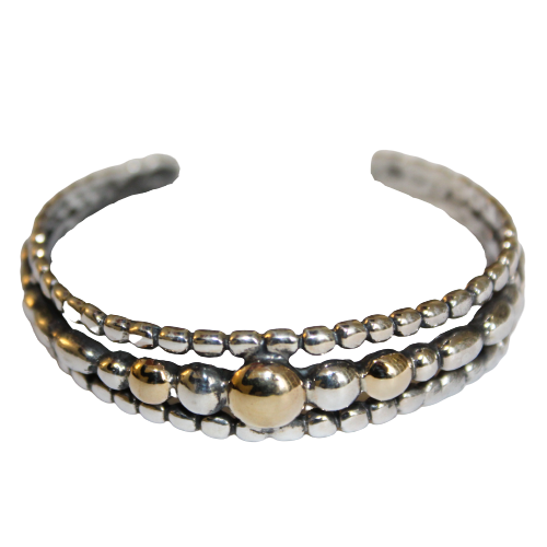 Silver and gold bracelet