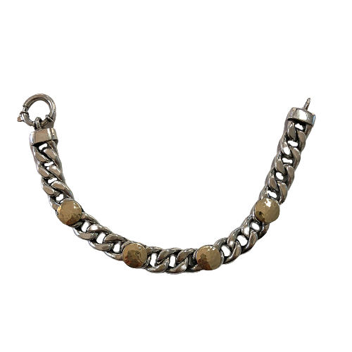 Silver and gold chain bracelet