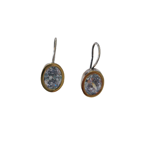 Hook Earrings with Zircons