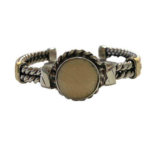 Bracelet in silver, gold and vegetable ivory