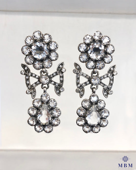 Elegant flower long earrings