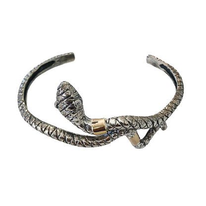 Snake Bracelet in Silver and Gold - Thin