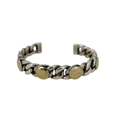 Silver and gold bracelet