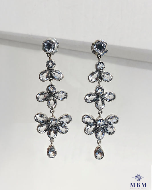 Brincos com Cristal Rocha