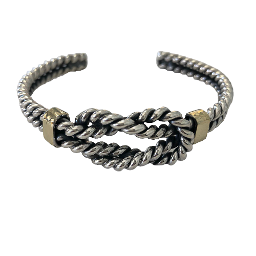 Knot bracelet in silver and gold