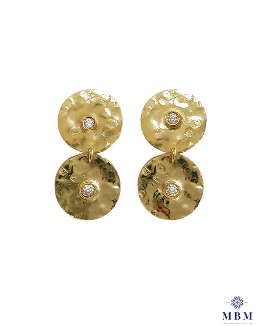 Brincos 2 patelas com zircónias