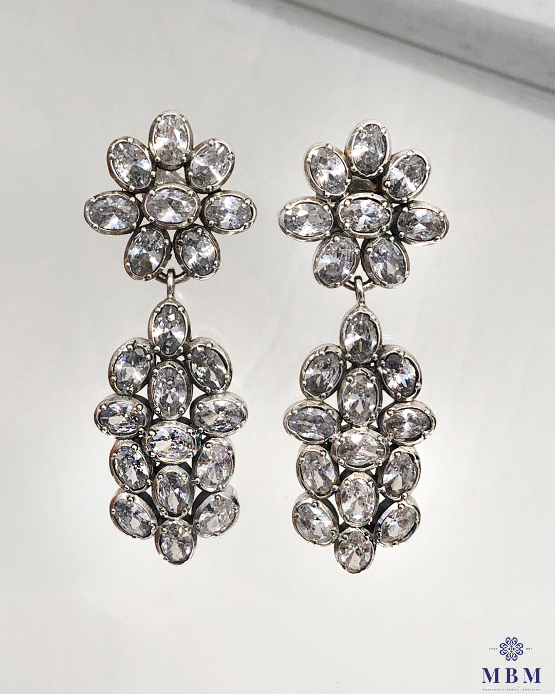 Brincos Elegantes com Cristal de Rocha - modelo Grande