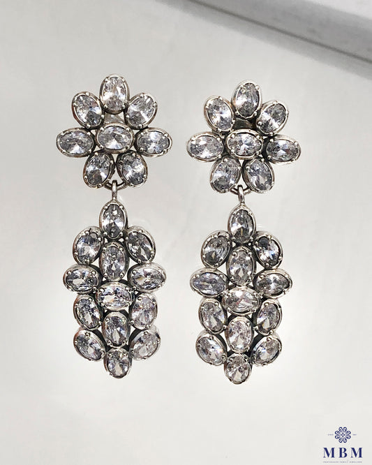 Brincos Elegantes com Cristal de Rocha - modelo Grande