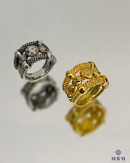 Anel triplo em prata