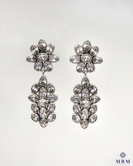 Brincos Elegantes com Cristal de Rocha - modelo Pequeno